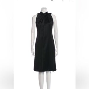 Dries Van Noten vintage black silk sleeveless dress